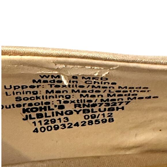 JLo Crystal Stilettos Peep Toe Design by Jennifer Lopez, Size 8 M - Picture 5 of 7